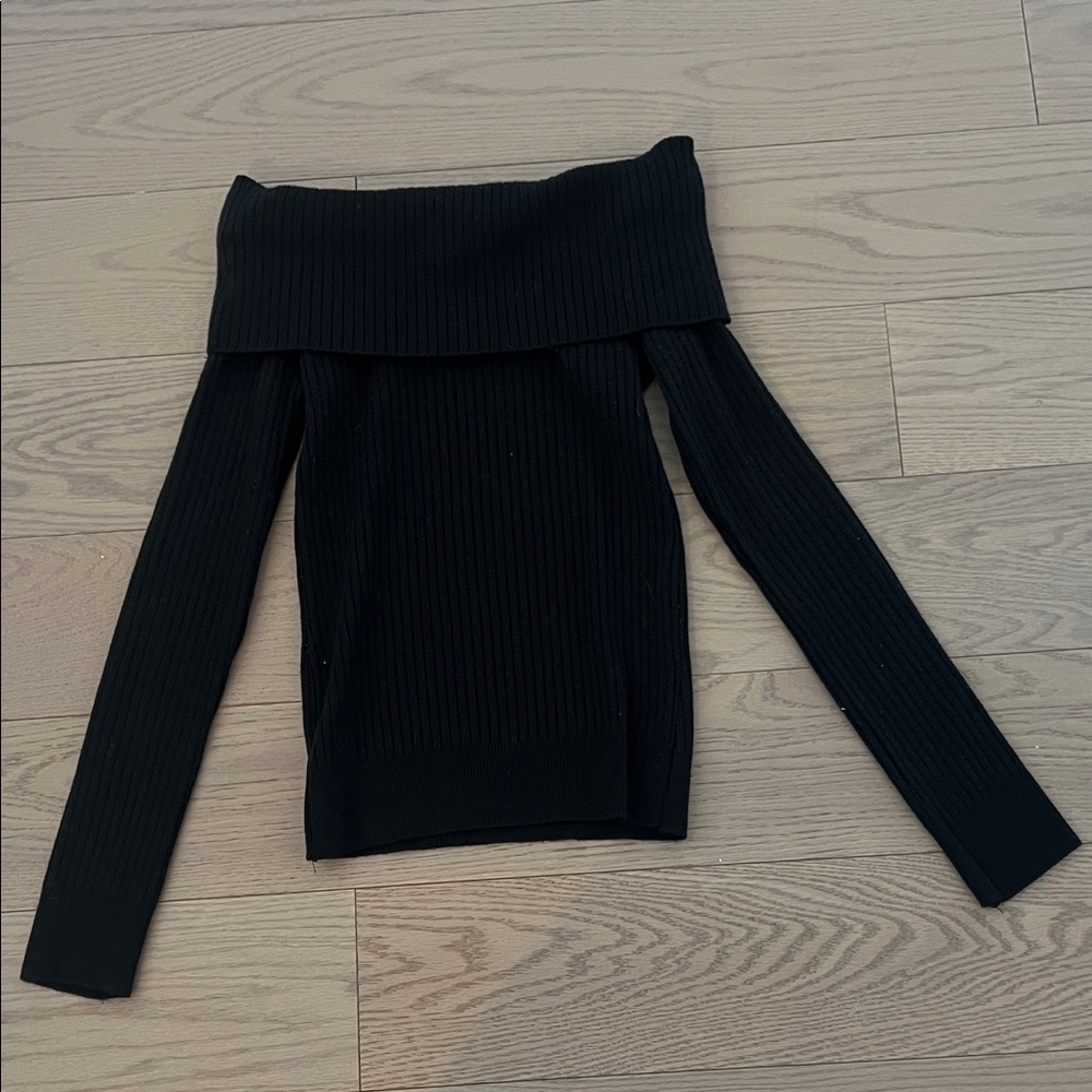 Black Off-Shoulder Sweater
